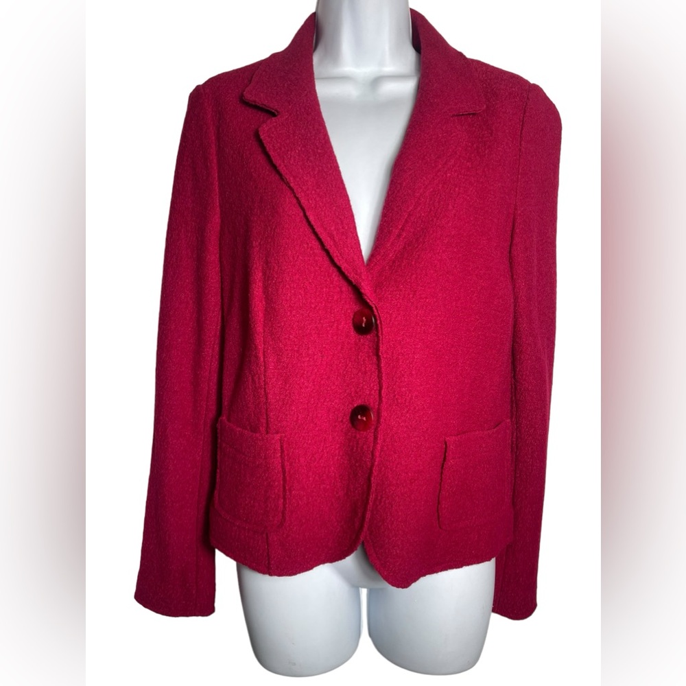 J Jill blazer size XS red wool blend jacket blazer with pockets ❤️❤️